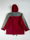Vintage 90s Adidas Hooded Padded Jacket – Burgundy/Grey (2XL)