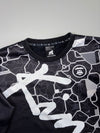 Kingo The Power Black All-Over Graphic Crewneck Sweatshirt (XL)