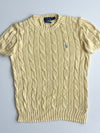 Polo Ralph Lauren Cable Knit Short Sleeve Sweater Cream (XS)