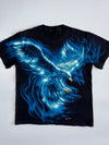 Blue Phoenix Eagle All-Over Print T-Shirt | Black (M)