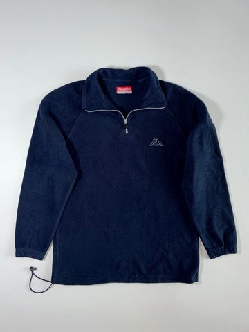 Y2K Kappa Navy Quarter-Zip Fleece Pullover (L)