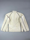 Vintage Nike Mini Swoosh Cream Track Jacket (L)