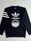 Adidas Originals "World Brand" Globe Graphic Side-Zip Sweatshirt – Black (M)