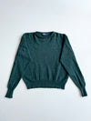 Vintage Polo by Ralph Lauren Forest Green Knit Sweater – Burgundy Pony, Made in Hong Kong (M)