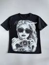 Absolute of Worth JOFF | Rhinestone Photographer Girl Graphic T-shirt (L)