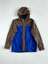 NEPA Hooded Outdoor Mountain Jacket – Brown/Cobalt Blue (S)