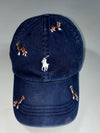 Vintage Polo Ralph Lauren Navy Dog Embroidered Cap (Adjustable)