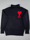 Ami Paris Ami de Coeur Turtleneck Knit Sweater (L)