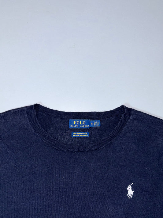 Polo Ralph Lauren Pima Cotton Crewneck Sweater – Navy, Size (S)