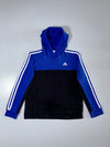 Adidas Colorblock Pullover Hoodie – Royal Blue/Black (S)