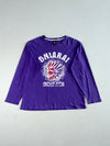 Oni Arai “Black Soul Modern Clash” Oni Demon Graphic Long Sleeve Tee – Purple (XL)
