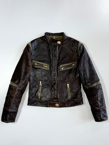 Flora Smith Premium Original Moto Leather Jacket (S)