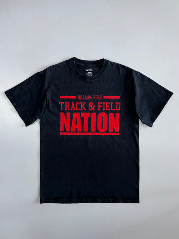 Williams Field Track & Field Nation Graphic Tee in Faded Black (M)