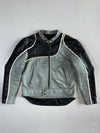 Grey/Black Leather Café Racer Jacket w/ Bristol Lining (Xl)