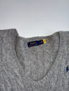 Polo Ralph Lauren Women's Grey Cable Knit V-Neck Sweater women’s(S)