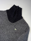 Vintage Lacoste Wool Waffle Knit Turtleneck Sweater – Charcoal Grey  (S)