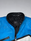Blue-White-Black Tri-Color Racing Padded Jacket (S)