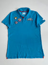 Roots Canada Patchwork Beaver Polo Teal Blue (M)