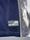 2000 Archives Sport "Native Silk" #12 Metallic Silver Football Jersey – Navy/Silver, (2XL)