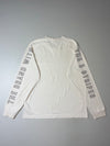 Adidas White “Three Stripes” Long Sleeve Tee (L)
