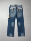 Vintage Y2K Bird & Floral Embroidered Baggy Jeans (W:33) (L:42)
