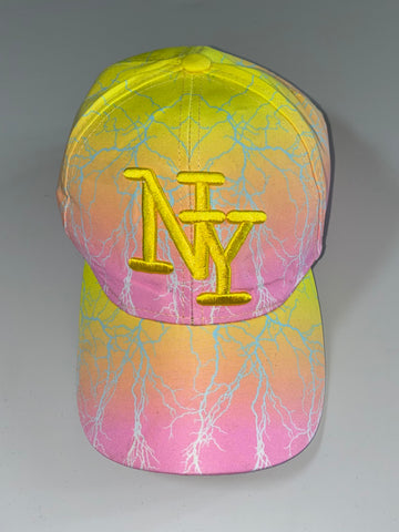 NY Lightning Bolt Tie-Dye Cap (Adjustable)