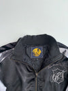 Big Train Osaka Black & Silver Satin Embroidered Bomber Jacket  L)