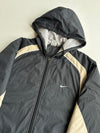 Vintage Y2K Nike Black & Cream Hooded Windbreaker Jacket – Size (XL)