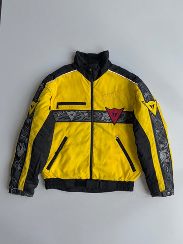 Dainese Racing Jacket – Yellow/Black, Made in Italy Detachable arms(Xl)