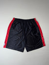 Vintage NBA Black Red Dazzle Basketball Shorts (W:34) (L:22)