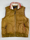 Vintage Weberster Mustard Striped Collar Puffer Vest (XL)