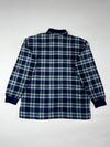 Vintage Lacoste Plaid Flannel Long Sleeve Polo – Navy/Green (XL)