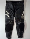 Alpinestars Black Leather Racing Pants – Cowhide & Kevlar (Knee padded) (W:30) (L:37)