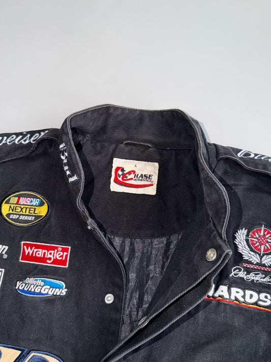 Vintage Official Chase Authentics Dale Earnhardt Jr. #8 Budweiser NASCAR Nextel Cup Racing Jacket (XL)