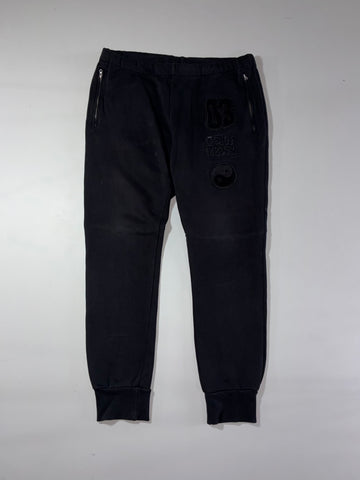 Adidas Originals Black Tonal Patch Joggers (W:38) (L:41)