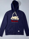 Roots Canada Beaver Logo Zip-Up Hoodie – Navy Blue (XL)