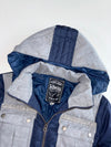 Edwin Grey Navy Hooded Utility Puffer Jacket (M)