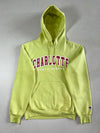 Vintage Champion Lime Green Charlotte College Hoodie (S)