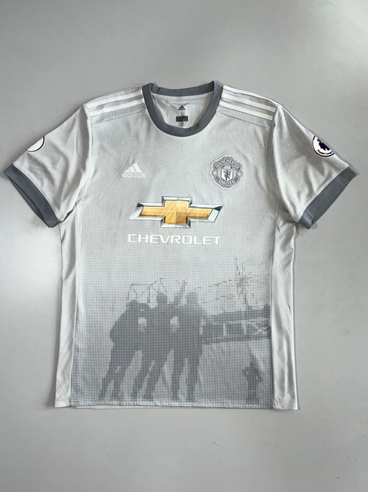 Adidas Manchester United 2017/18 Away Jersey — Lukaku #9 | Chevrolet | Premier League Patch (L/XL)