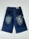 Blue Jeans Bo Embroidered Baggy Denim Shorts (W:30|L:26)