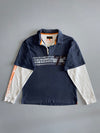 Timberland Navy Layered Rugby Polo – “Stratham 73” Varsity Print (M)