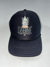 Dakine “Made With Aloha” Pineapple Black Foam Trucker Cap – Rope Detail Mesh Back (Adjustable)