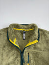 Adidas Sherpa Quarter-Zip Fleece Jacket – Olive/Yellow (L)