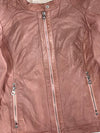 Gipsy Genuine Leather Moto Jacket – Dusty Rose Pink (S)