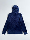 Fila Navy Velour Taped Logo Zip-Up Hoodie (S)