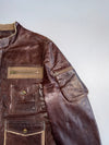 ZVintage Fabiani Pure Leather Utility Bomber Jacket RARE (L)