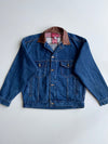 Marlboro Country Store Leather-Collar Denim Trucker Jacket (L)