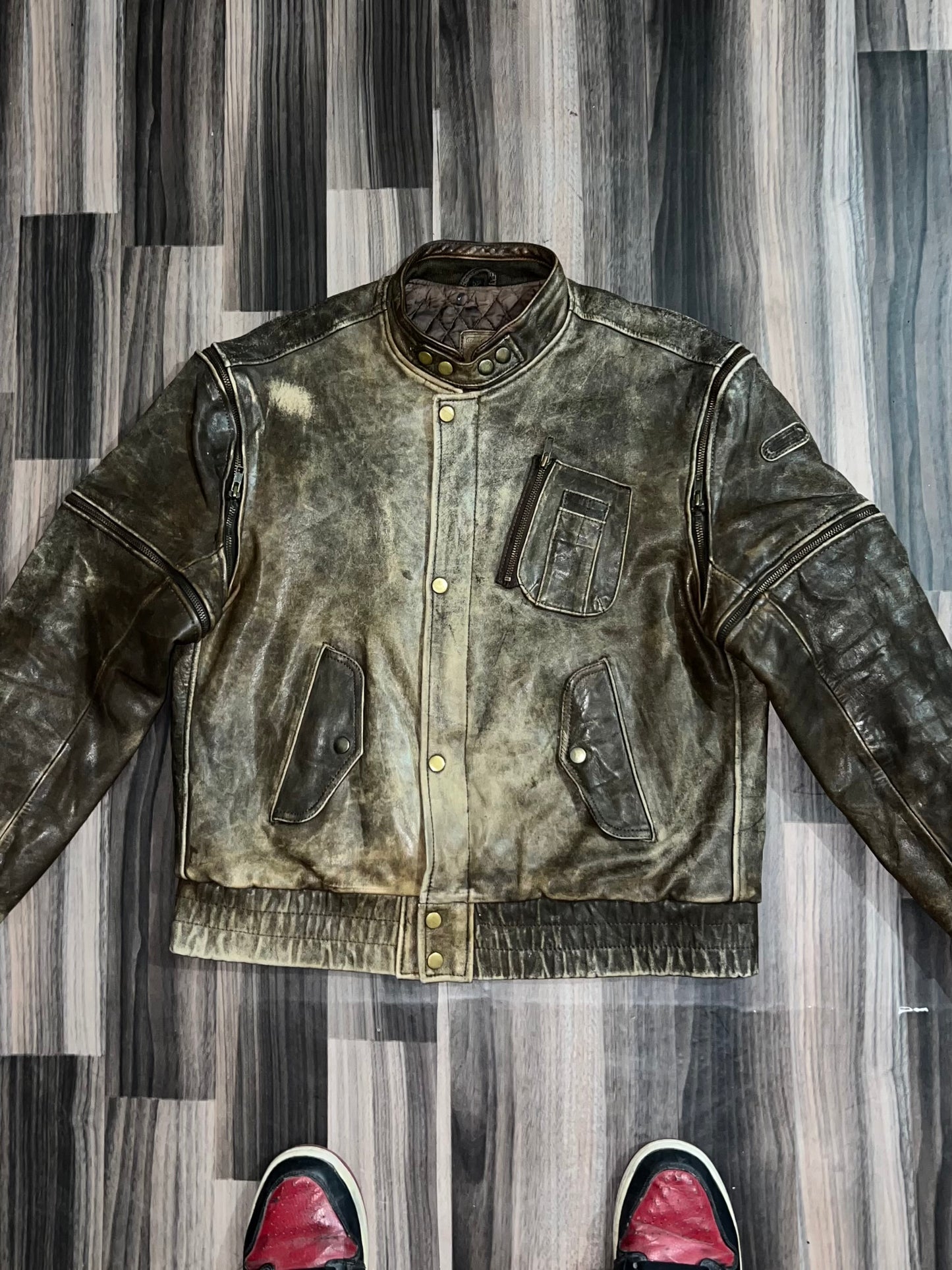 ZDetachFit OG Leather Jacket (Can turn it as a half Jacket) (L)