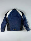 Alpinestars Blue & Black Genuine Leather Moto Racing Jacket Padded (M)