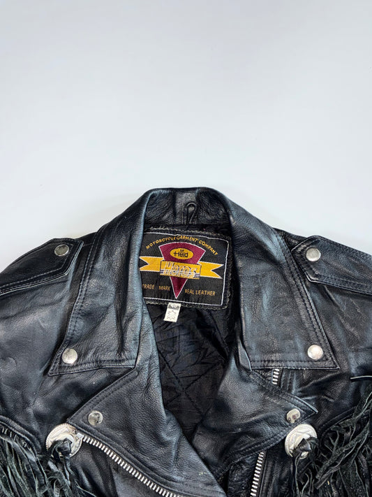 Held Fringe Concho Pure Leather Heavy Jacket (M)